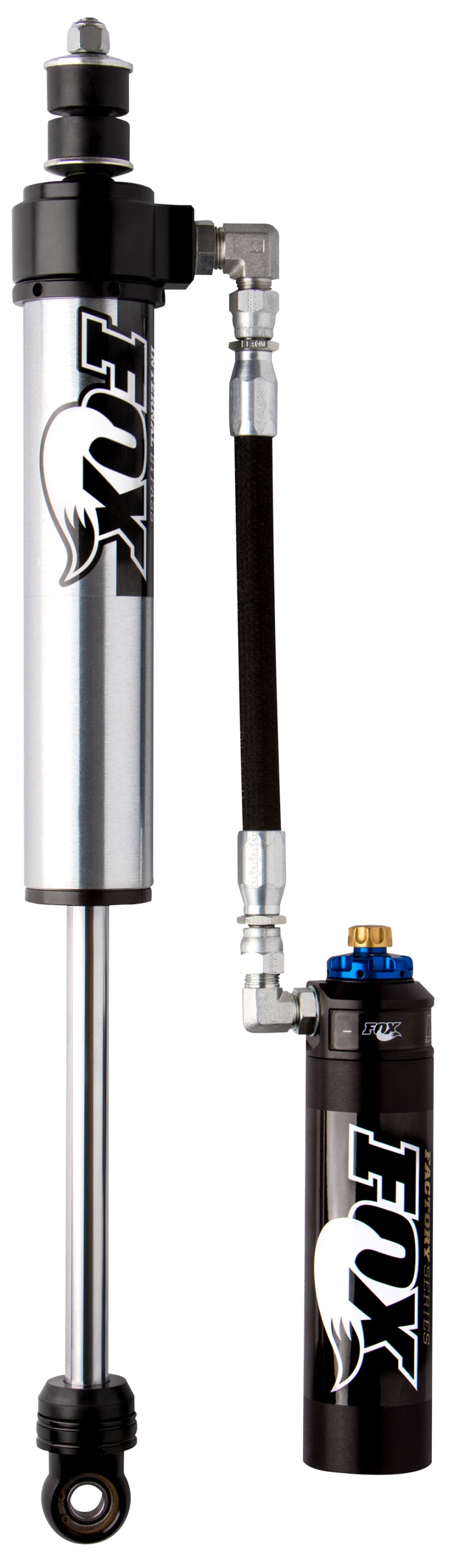 FOX 2.5 Factory Series Internal Bypass Front Reservoir Shocks (2.5-4 in. Lift), fits Jeep Wrangler