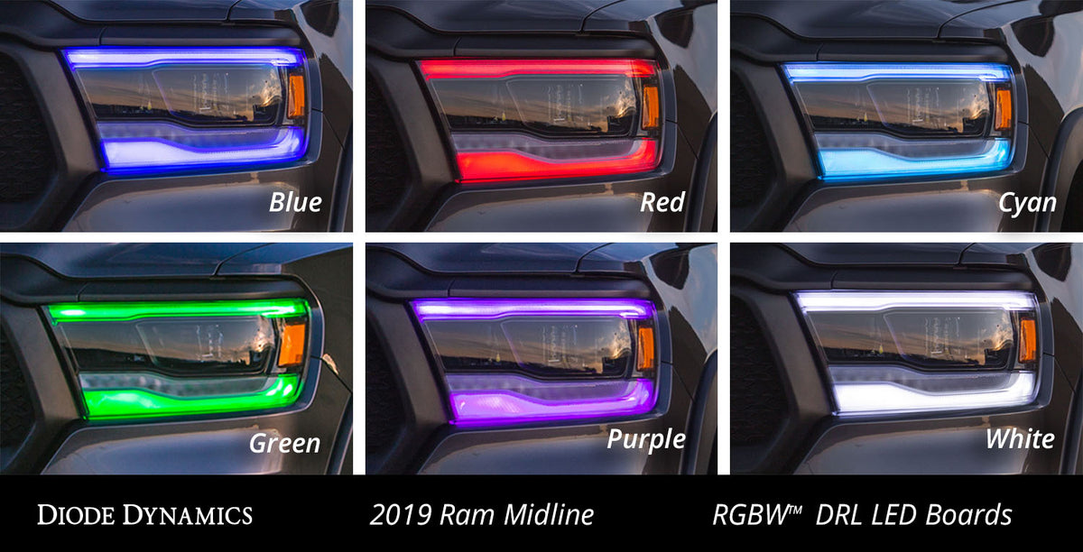 Diode Dynamics 2019-2024 Ram 1500 Midline Multicolor LED Boards for Ram 1500 2019-2024 – installed examples