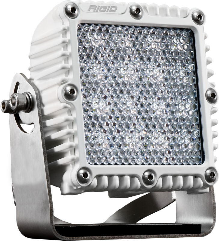 RIGID Q-Series PRO LED Light, Flood Diffused, White Housing, Single