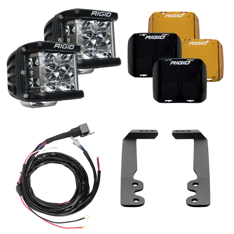 RIGID A-Pillar Lighting Kit with D-SS Series Drive Lights, fits Toyota Tundra