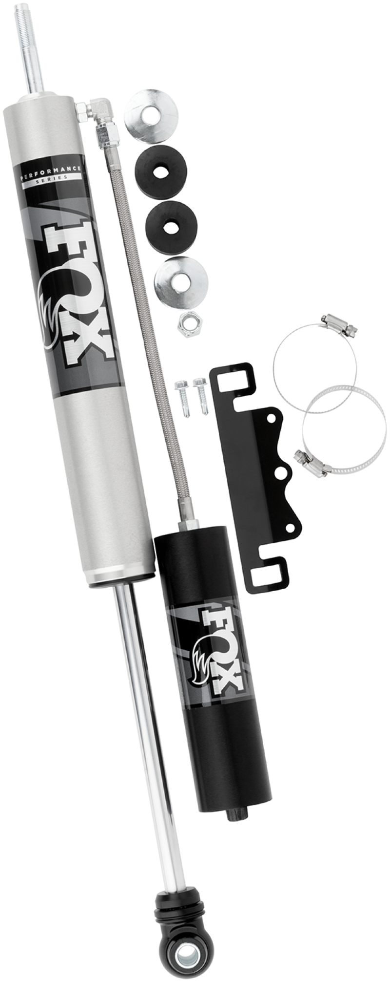 FOX 2.0 Performance Series Smooth Body Remote Reservoir Front Shock (4-5 in. Lift), fits Ford F-250/F-350 Super Duty