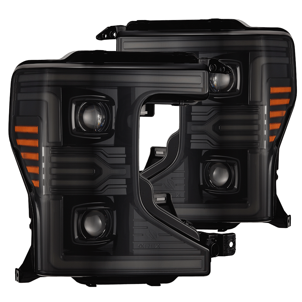 AlphaRex LUXX-Series LED Projector Headlights for Ford Super Duty - Alpha-Black