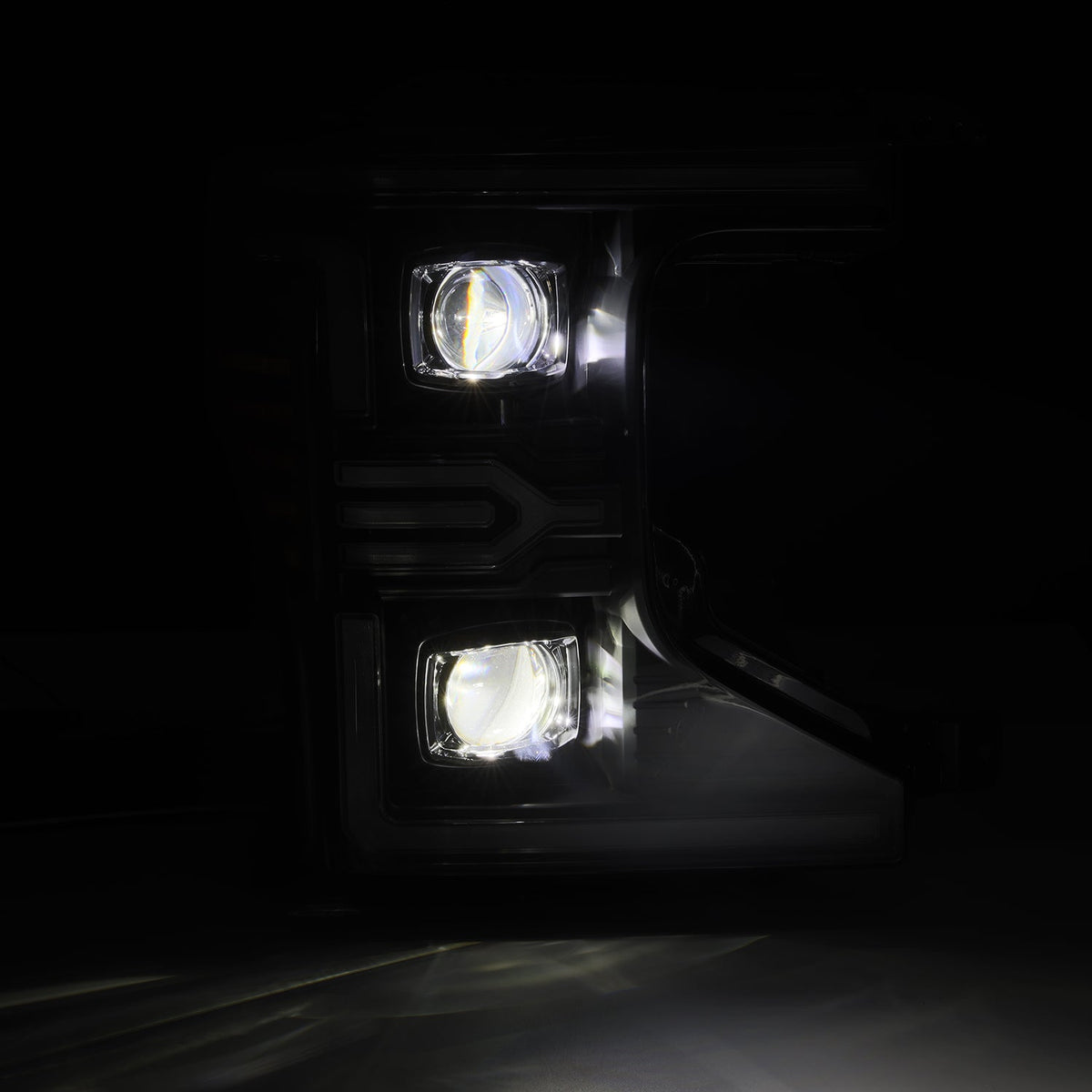 AlphaRex LUXX-Series LED Projector Headlights for Ford Super Duty - Black