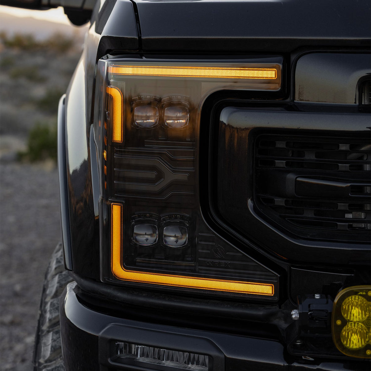 AlphaRex NOVA-Series LED Projector Headlights for Ford Super Duty - Alpha-Black