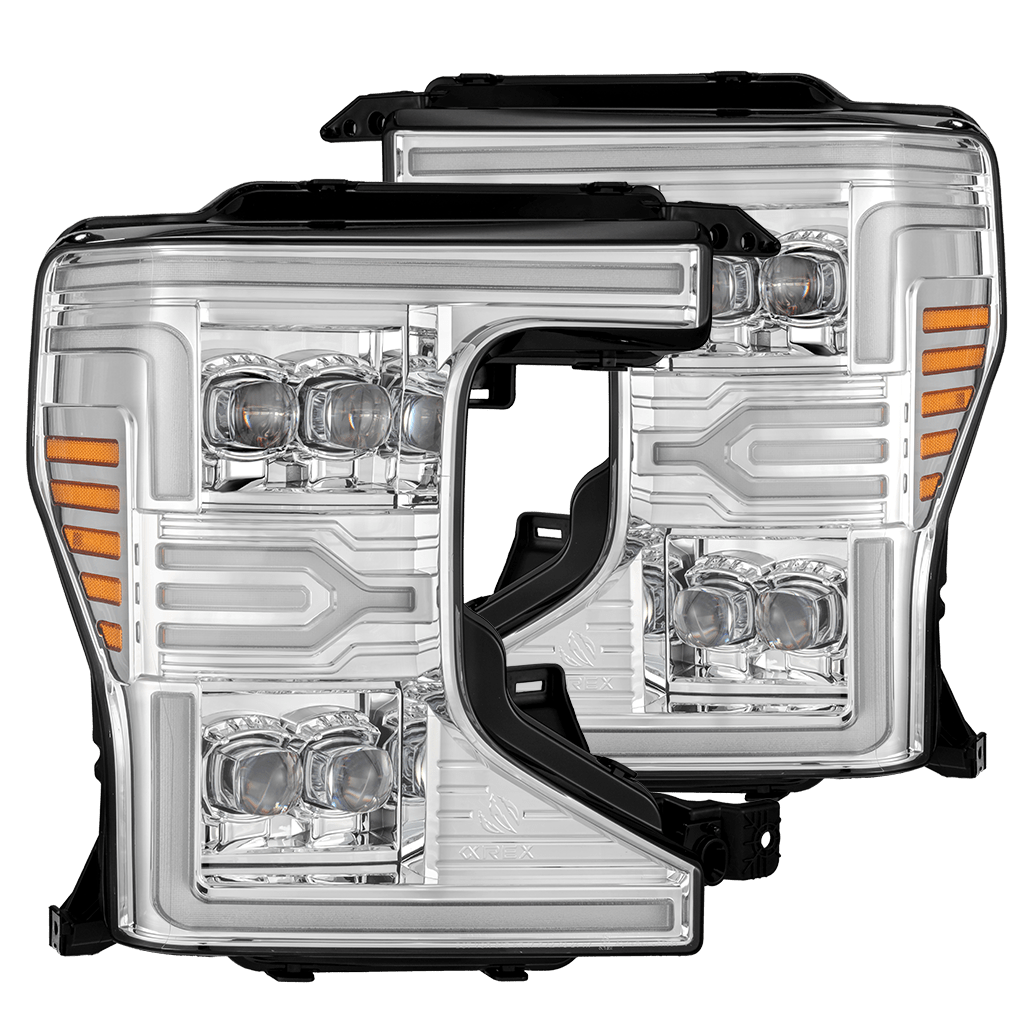 AlphaRex NOVA-Series LED Projector Headlights for Ford Super Duty - Chrome