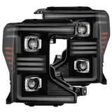 AlphaRex PRO-Series Halogen Projector Headlights for Ford Super Duty - Black