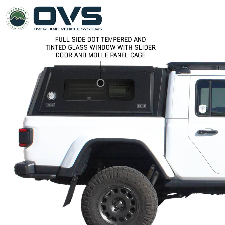 OVS Expedition PRO+ truck cap with full windows for 2020-2027 Jeep Gladiator - view 9