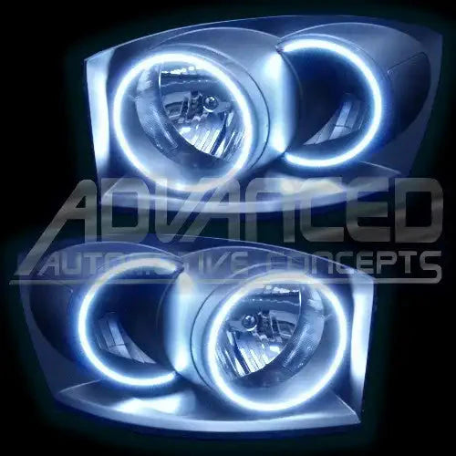 200620072008DodgeRamCustomLEDHaloHeadlightsDemonEyesAACAACstyleORACLERedXenonHIDSRT10 - NVMOS