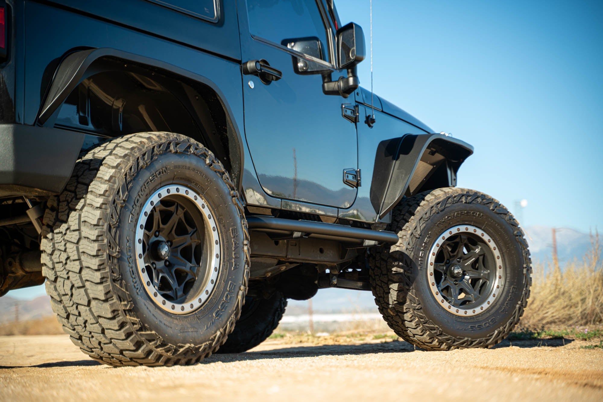 2007-2018-2-Door-Jeep-Wrangler-JK-OE-Plus-Side-Steps-Installed-03 - NVMOS