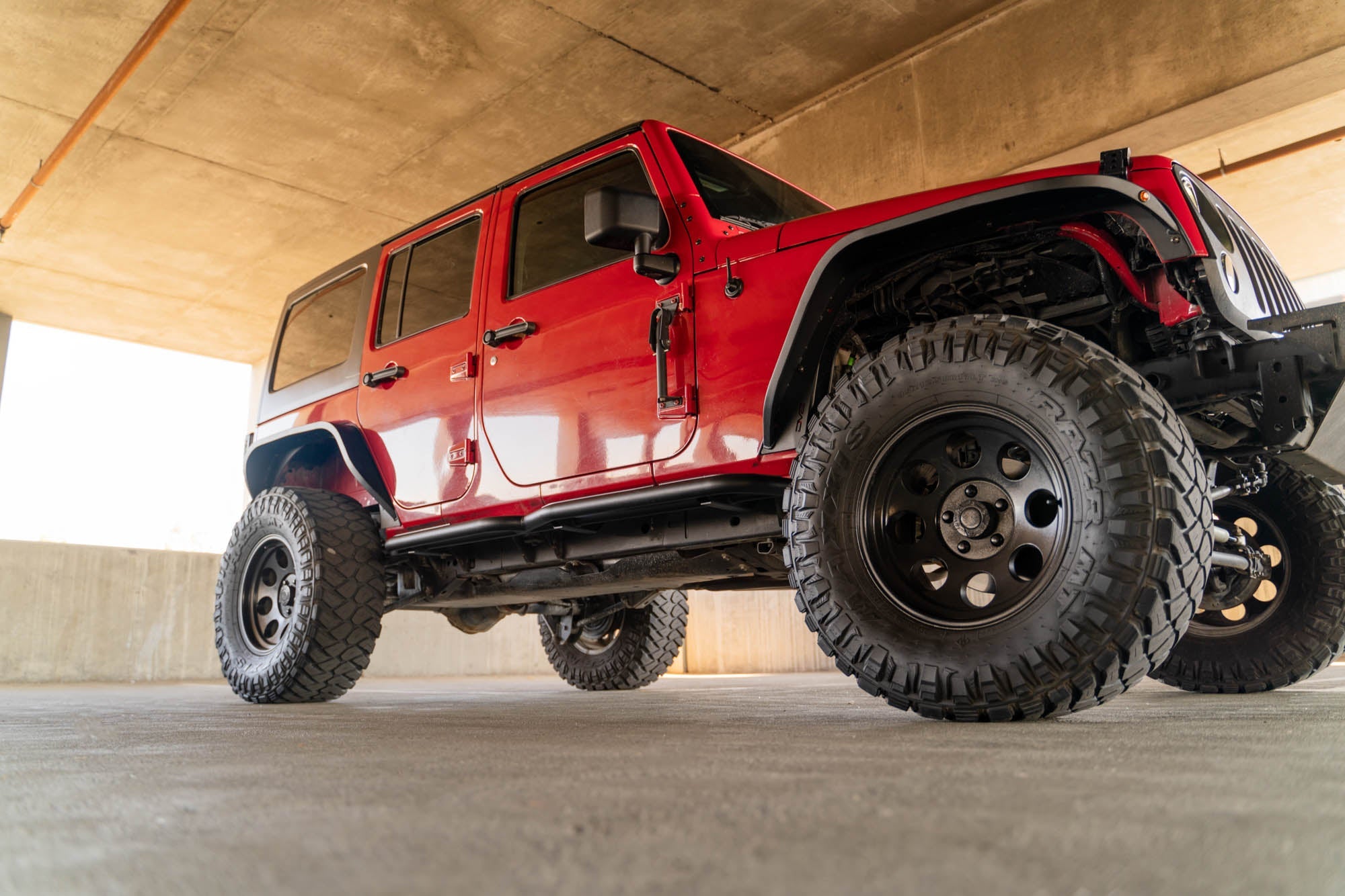 2007-2018-4-Door-Jeep-Wrangler-JK-OE-Plus-Side-Steps_Installed-13 - NVMOS