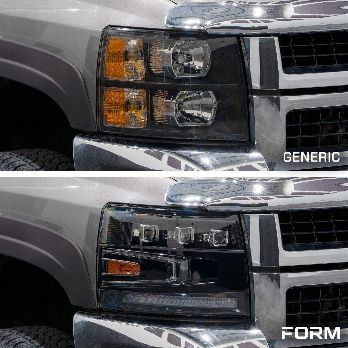 FORM Lighting 2007-2013 Chevrolet Silverado LED Projector Headlights (pair)
