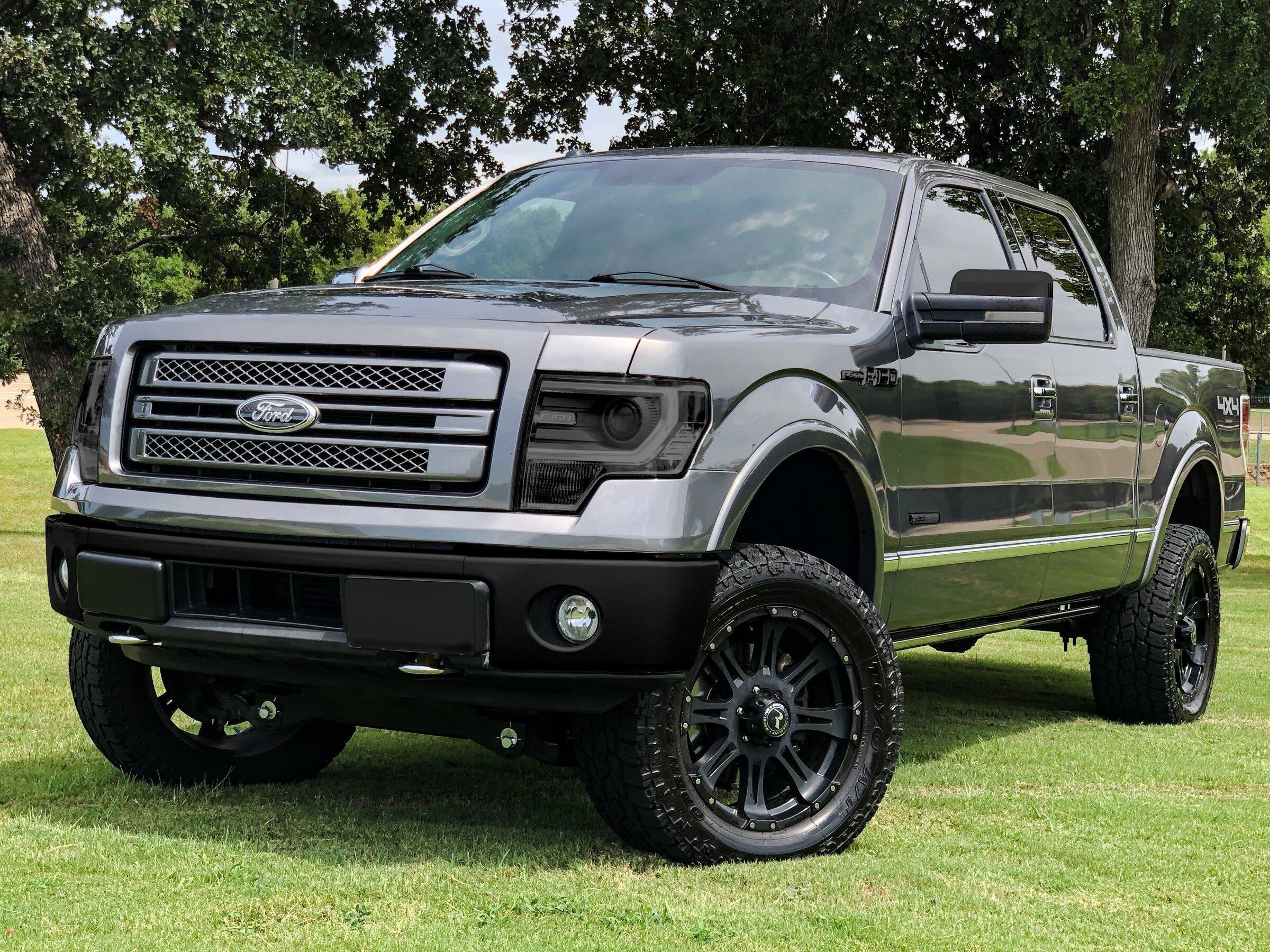 2009-2014 Ford F150 - Front BUMPERSHELLZ™ - Truck Bumper Chrome Delete Caps