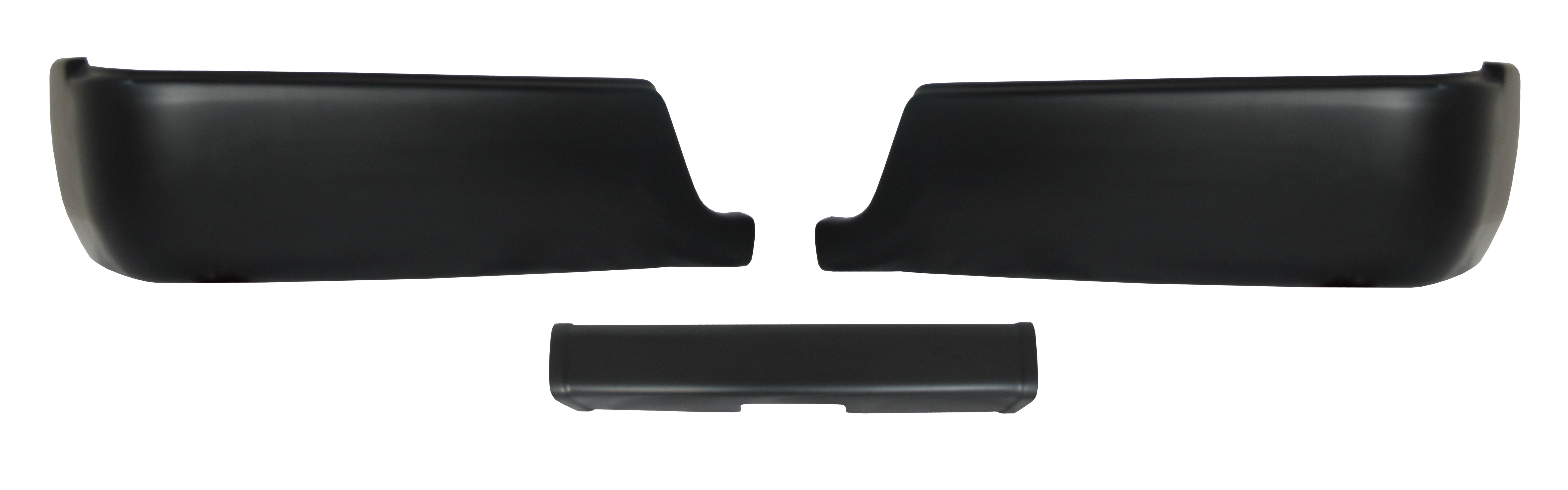 Paintable 2009-2018 Ram - Rear BUMPERSHELLZ™ - Chrome Delete Truck Bumper Caps Chrome Delete Kit No reverse sensors, (ready for color match paint) No Cut Outs