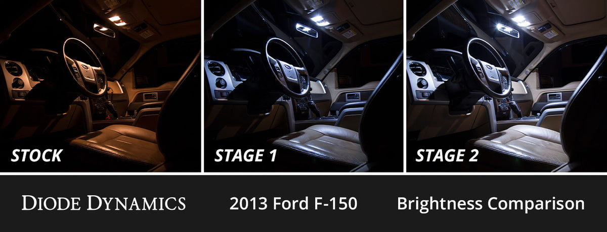 Diode Dynamics interior LED conversion kit for 2009-2014 Ford F-150 – comparison