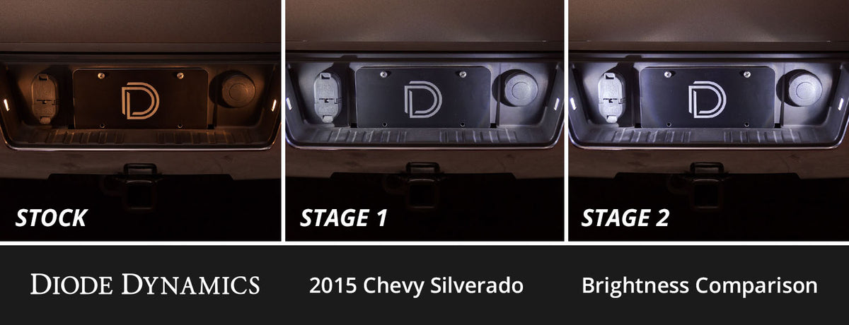 Diode Dynamics interior LED conversion kit for 2014-2018 Chevrolet Silverado – output comparison