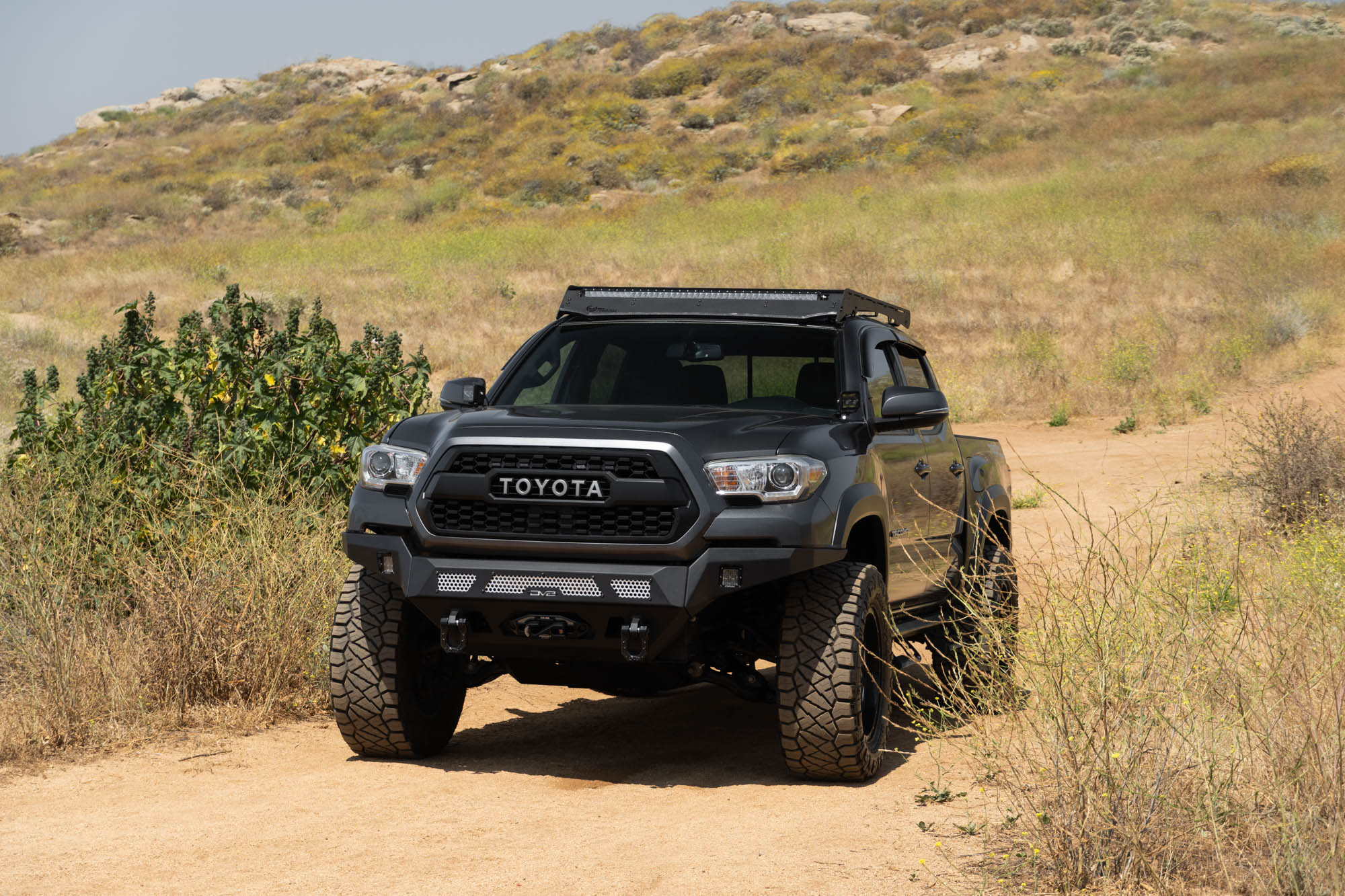 2016-2023-Toyota-Tacoma-MTO-Series-Winch-Front-Bumper-Installed-1 - NVMOS