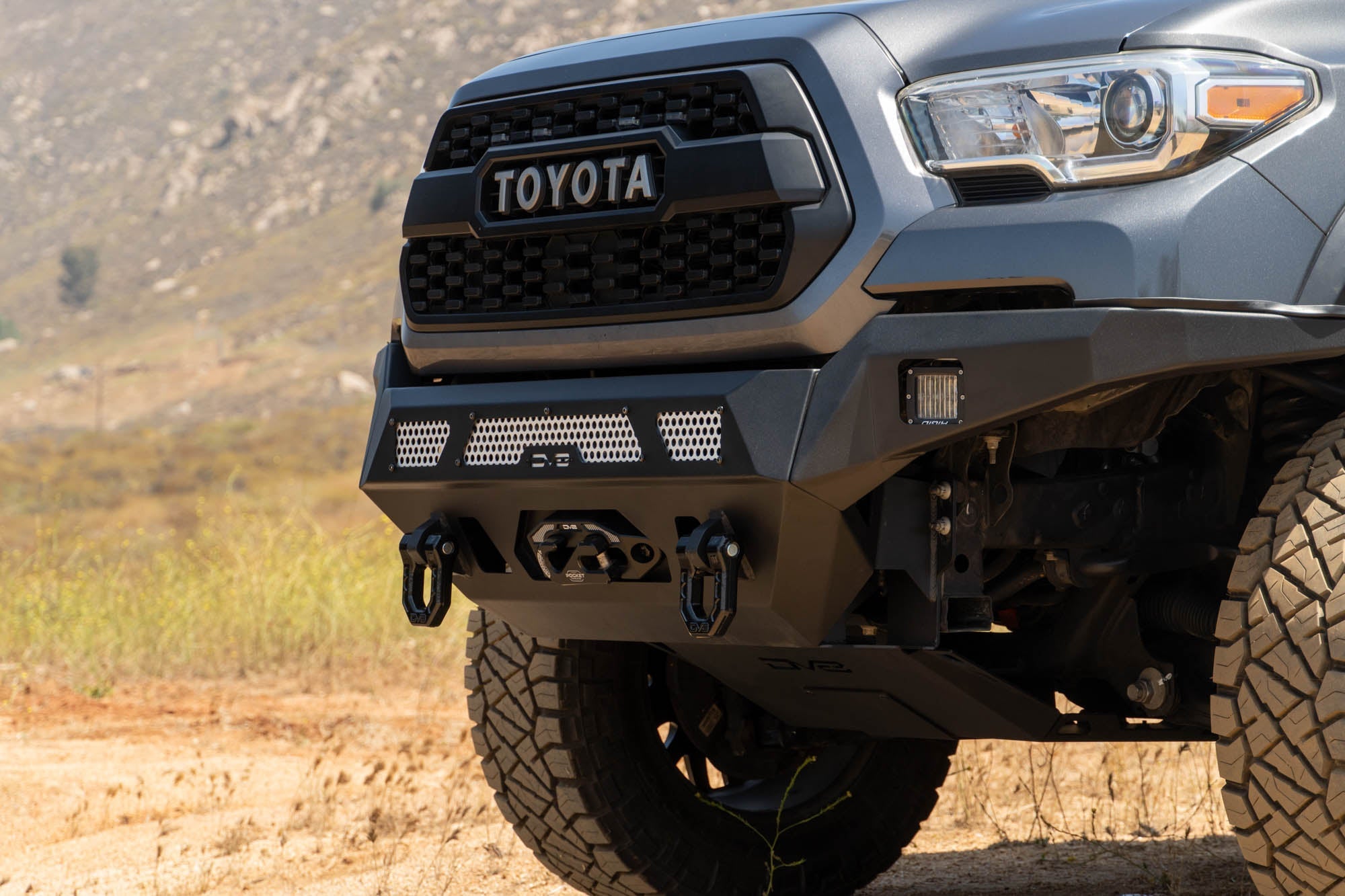 2016-2023-Toyota-Tacoma-MTO-Series-Winch-Front-Bumper-Installed-11 - NVMOS