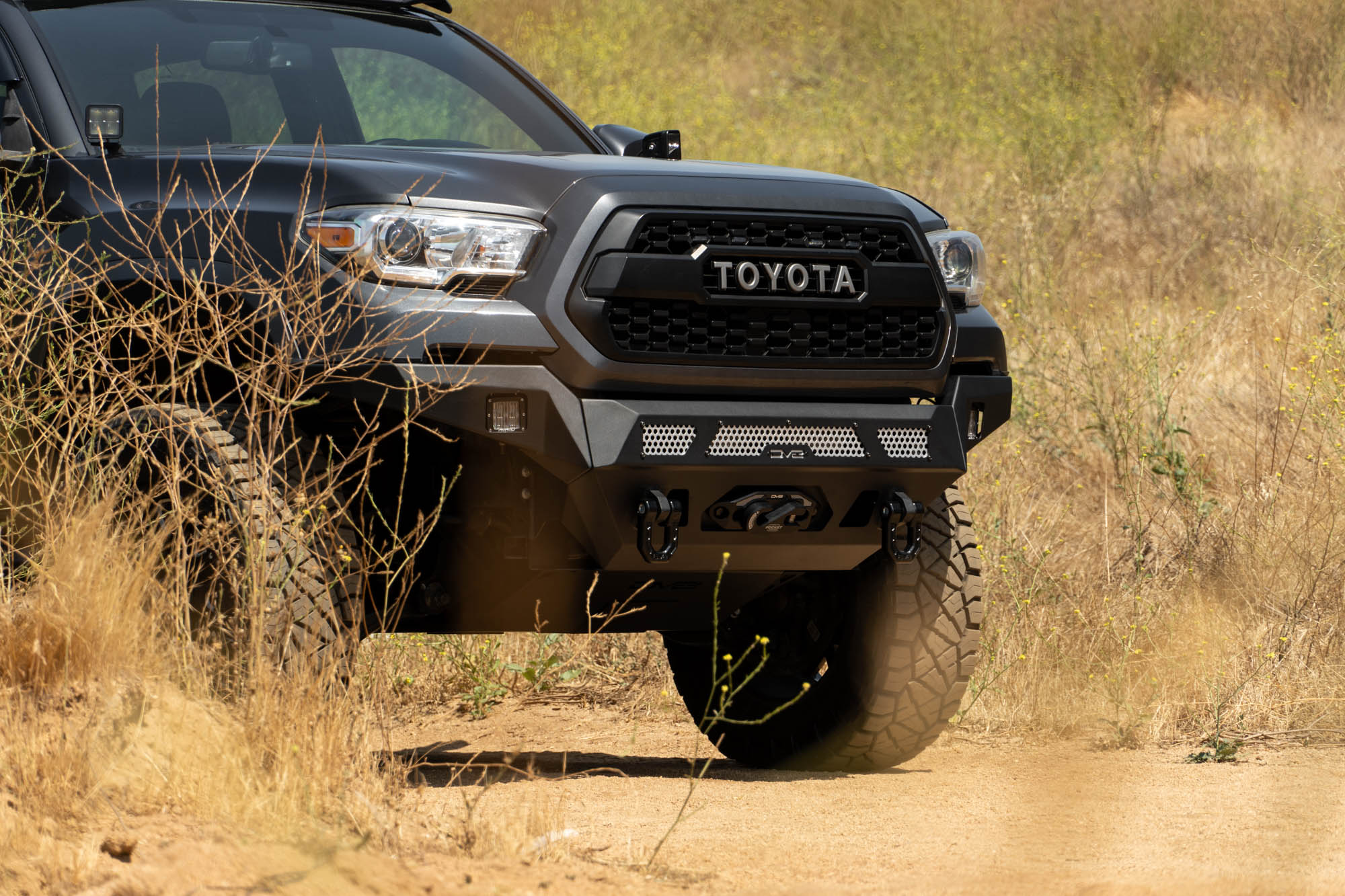 2016-2023-Toyota-Tacoma-MTO-Series-Winch-Front-Bumper-Installed-7 - NVMOS