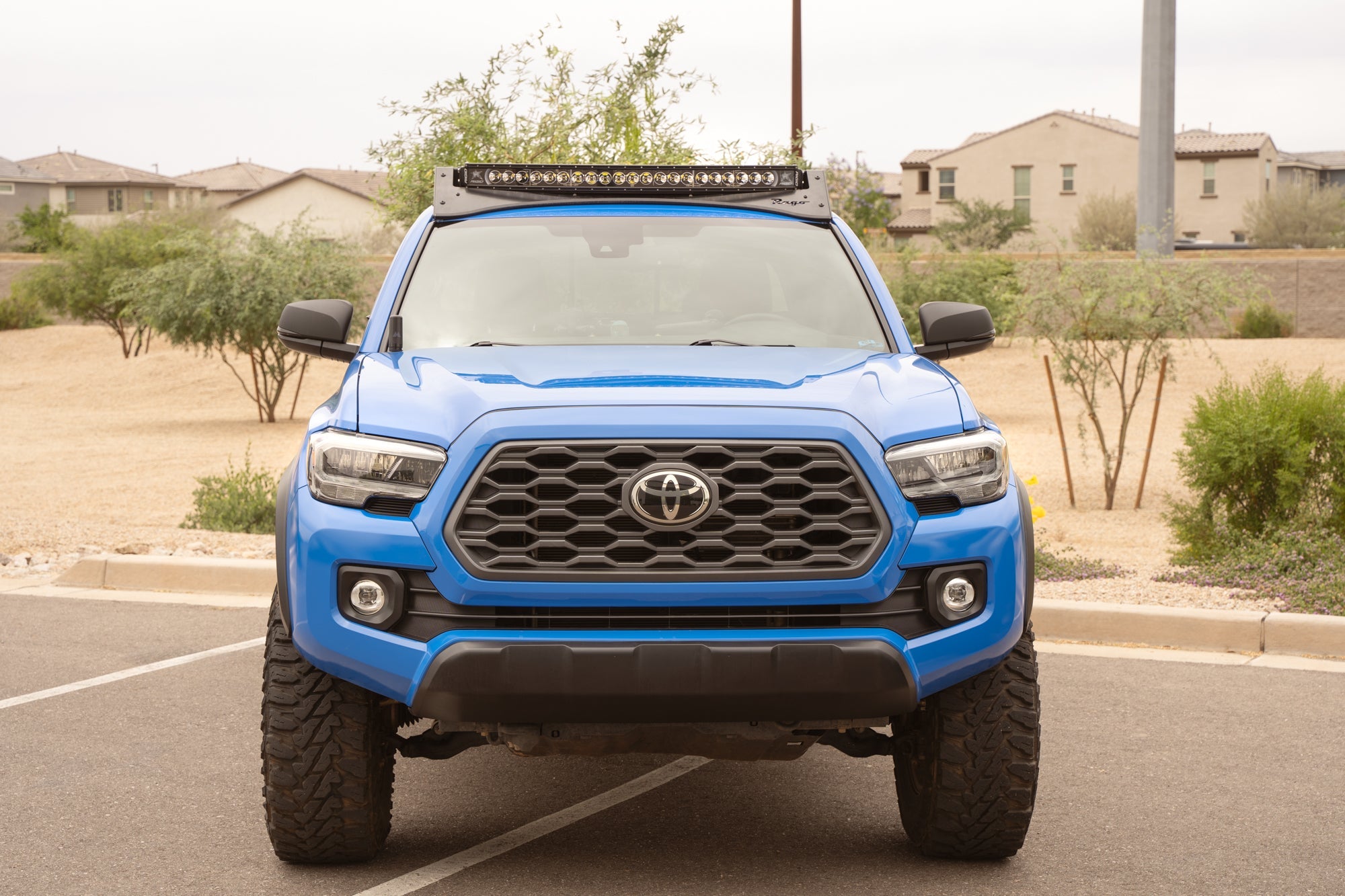 2016-2023-Toyota-Tacoma-Roof-Rack-40_-Light-Bar-Installed-2 - NVMOS