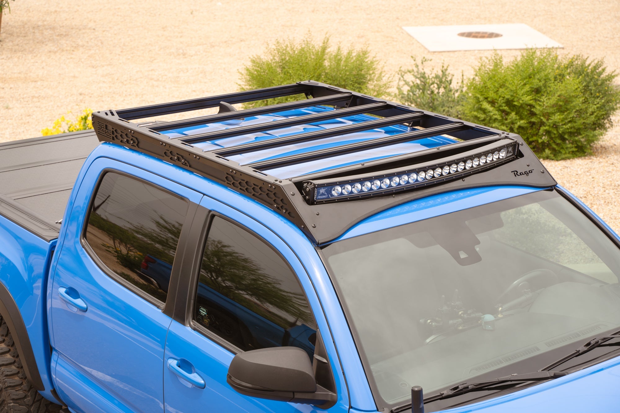 2016-2023-Toyota-Tacoma-Roof-Rack-40_-Light-Bar-Installed-4 - NVMOS