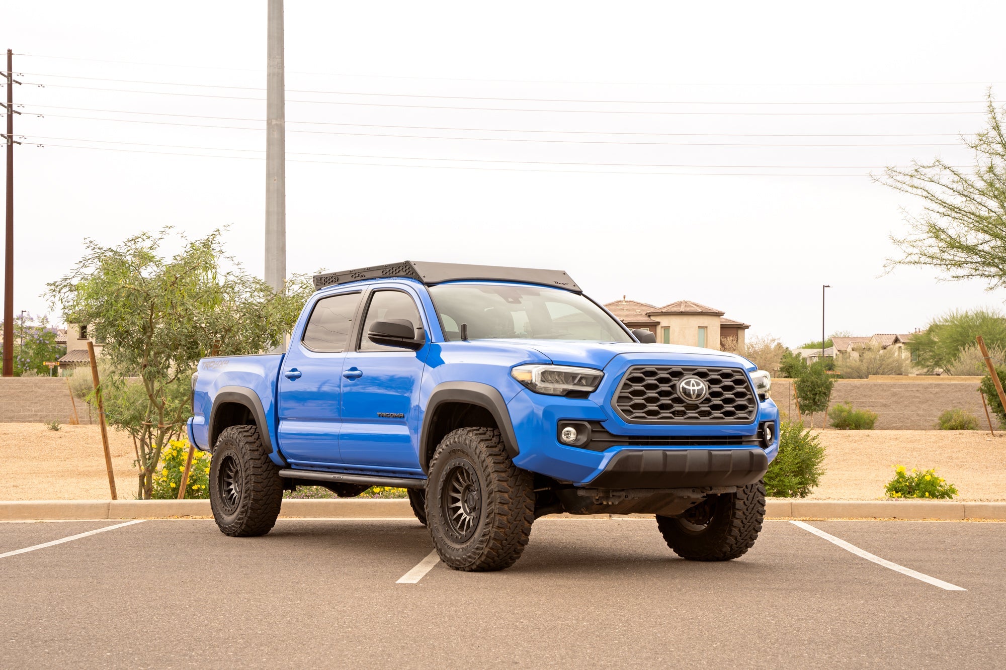 2016-2023-Toyota-Tacoma-Roof-Rack-Optional-Round-Lights-Installed-1 - NVMOS
