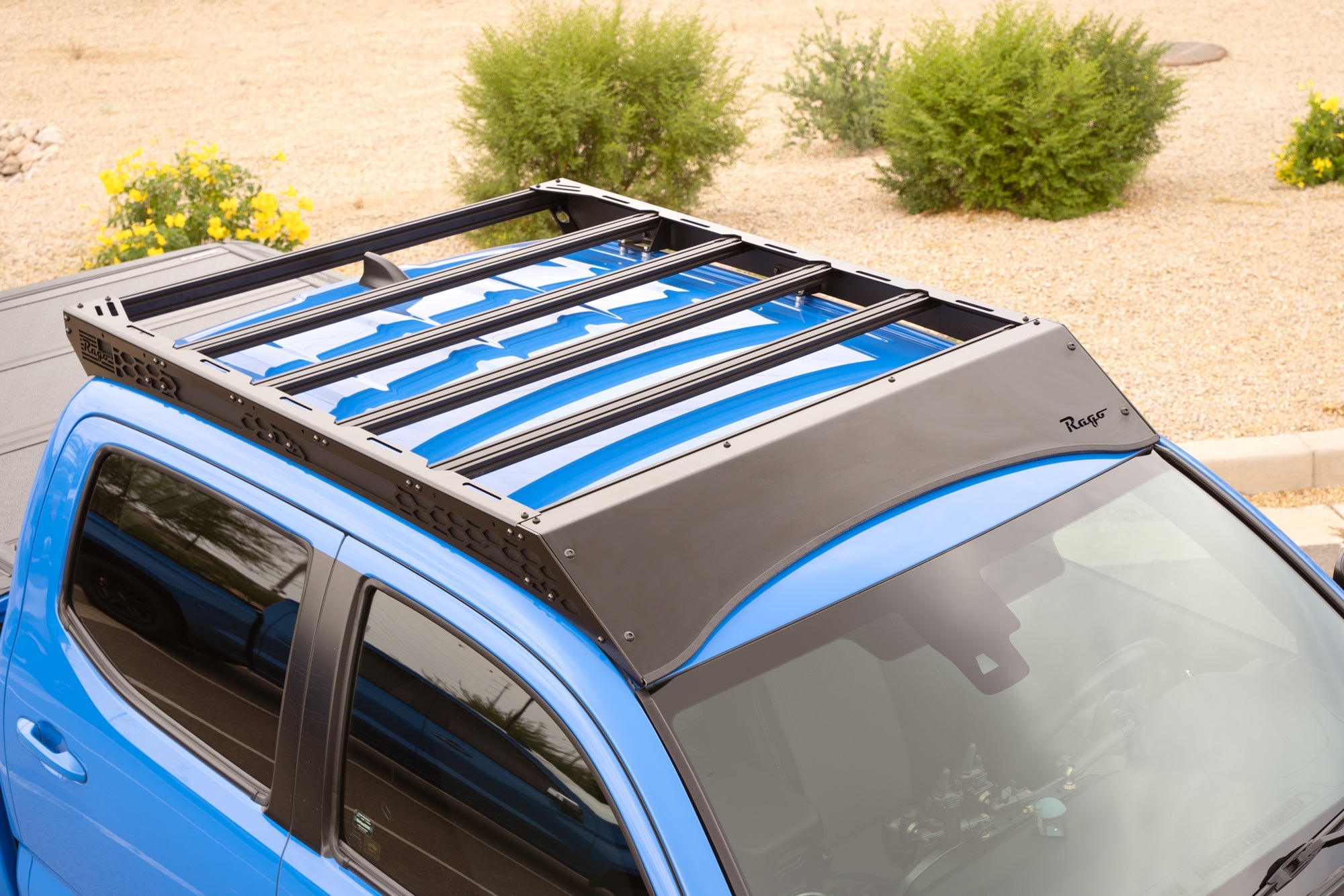 2016-2023-Toyota-Tacoma-Roof-Rack-Optional-Round-Lights-Installed-5 - NVMOS