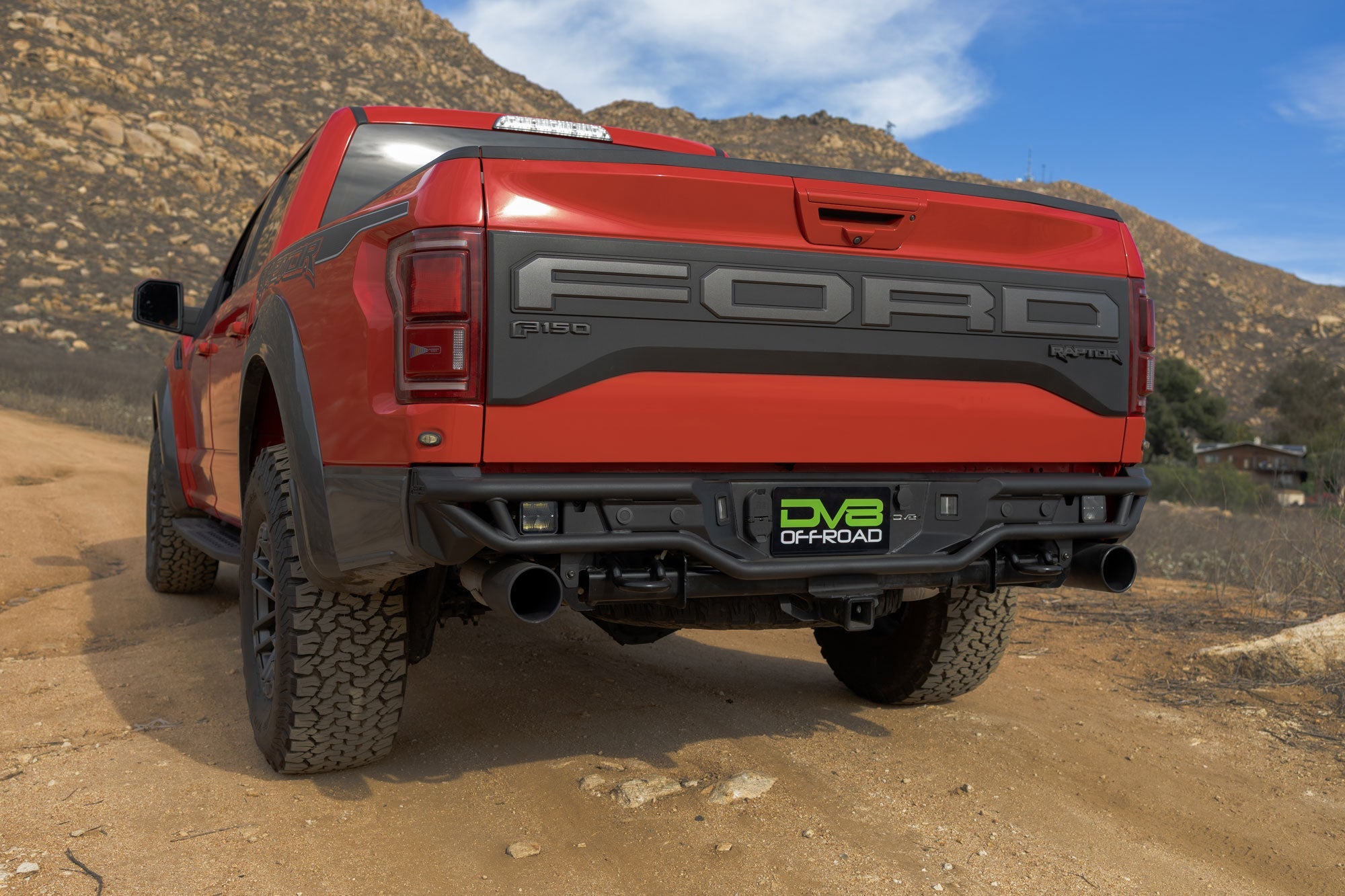 2017-2021-Ford-F-150-Raptor-Tube-Rear-Bumper-Installed-1 - NVMOS