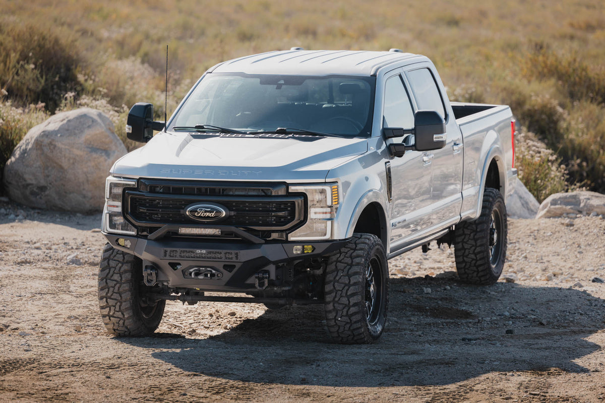 DV8 Offroad Spec Series front bumper for 2017-2022 Ford F-250 and F-350 Super Duty