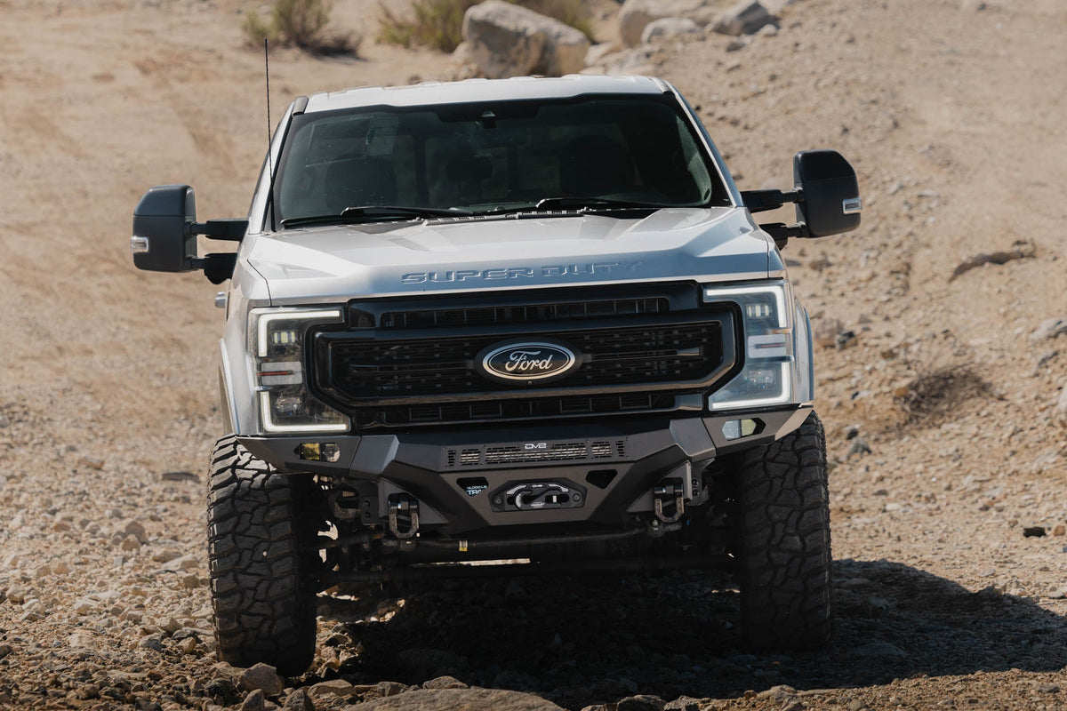 DV8 Offroad Spec Series front bumper for 2017-2022 Ford F-250 and F-350 Super Duty
