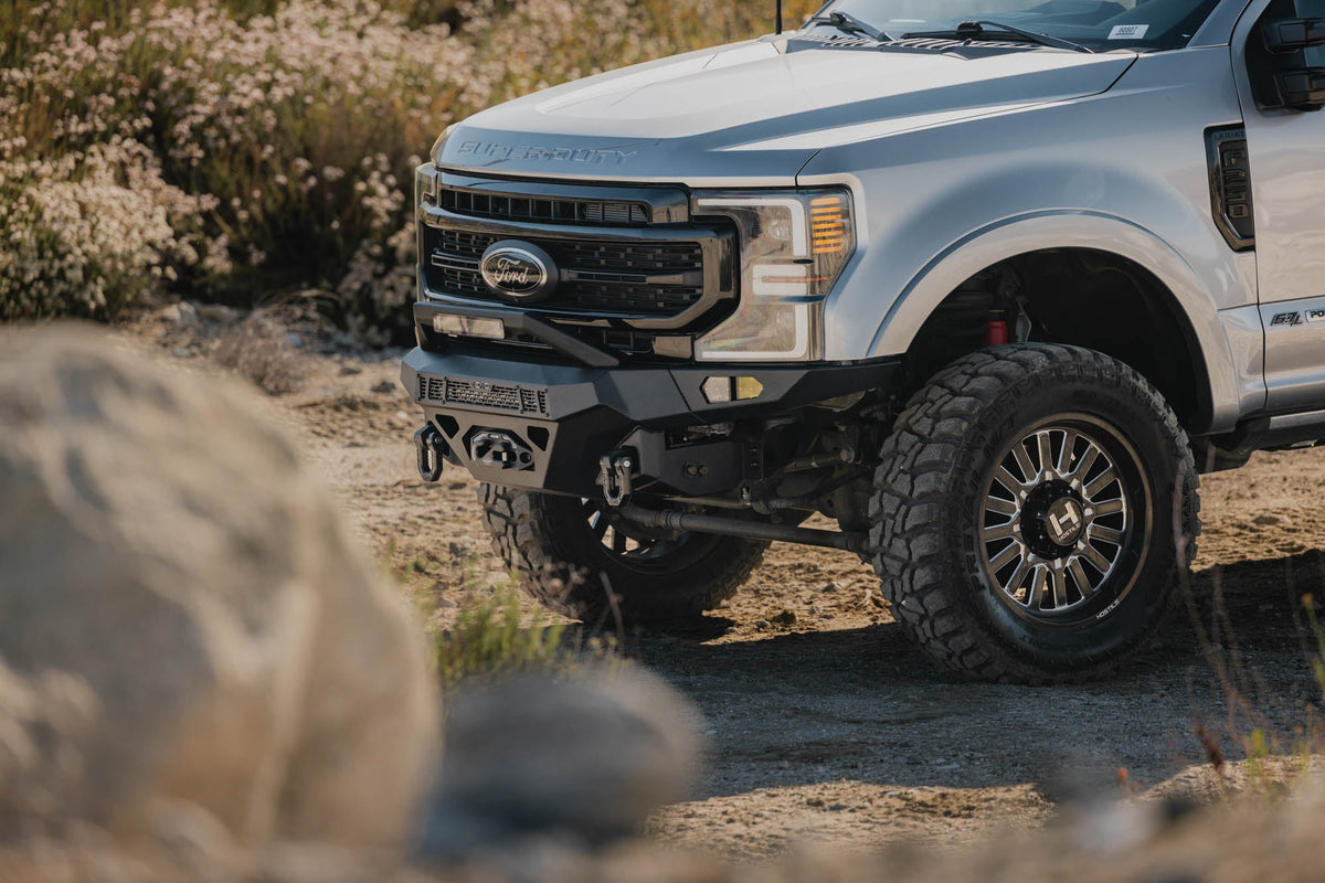 DV8 Offroad Spec Series front bumper for 2017-2022 Ford F-250 and F-350 Super Duty