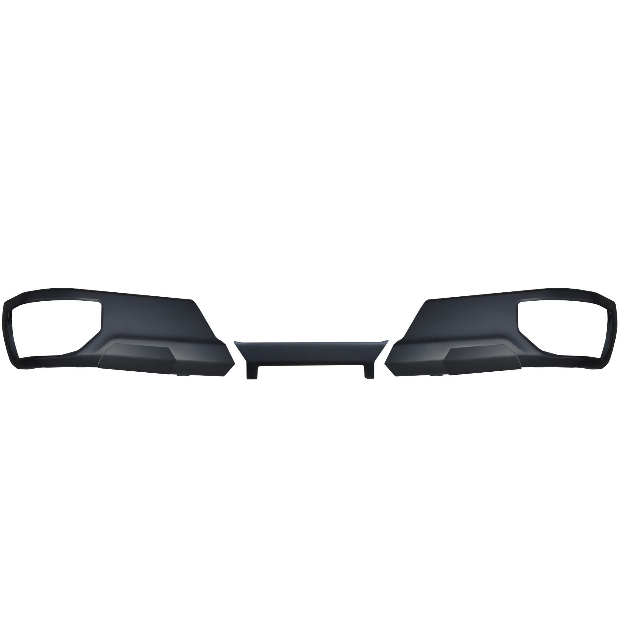2019-2024 Silverado/Sierra Rear Bumper Cover in Matte Black with no exhaust or parking sensor cut outs