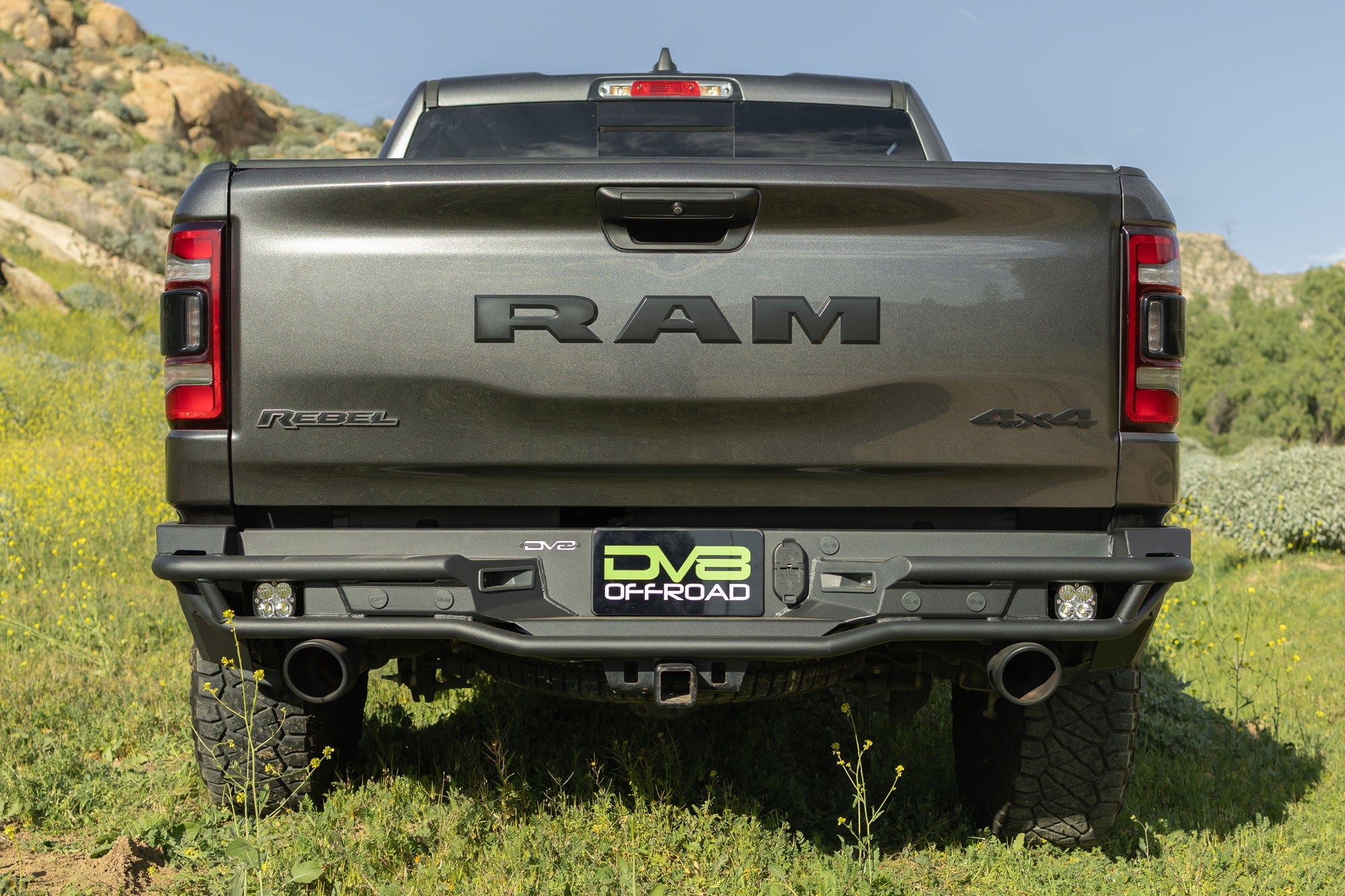 2019-2026-Ram-1500-Rear-Tube-Bumper-Installed-1 - NVMOS