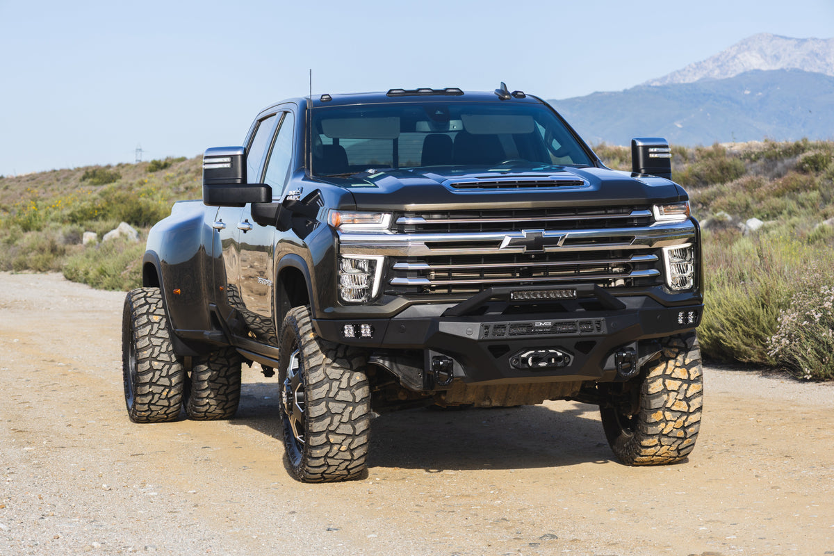 DV8 Offroad Spec Series front bumper for 2020-2023 Chevy Silverado 2500HD/3500HD