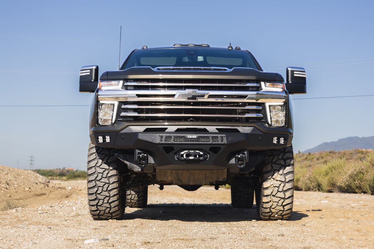 DV8 Offroad Spec Series front bumper for 2020-2023 Chevy Silverado 2500HD/3500HD