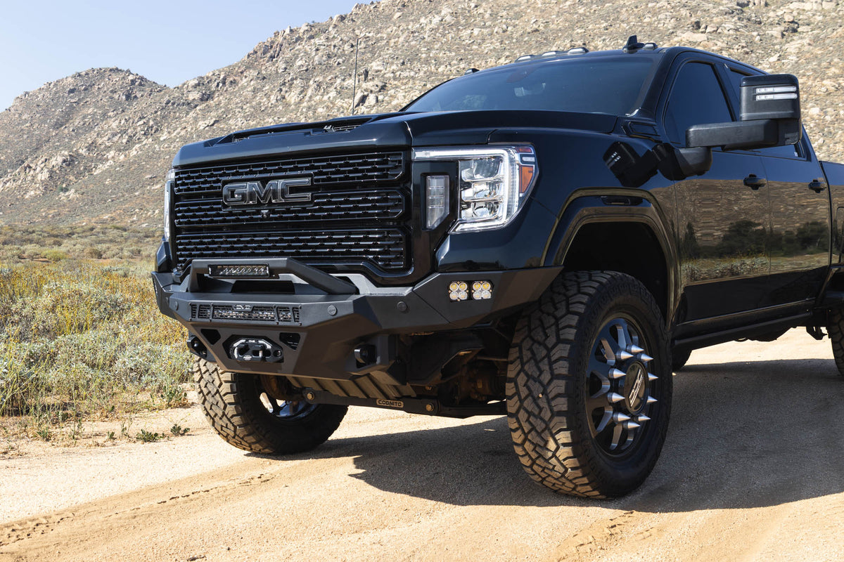 DV8 Offroad Spec Series front bumper for 2020-2023 GMC Sierra 2500HD/3500HD