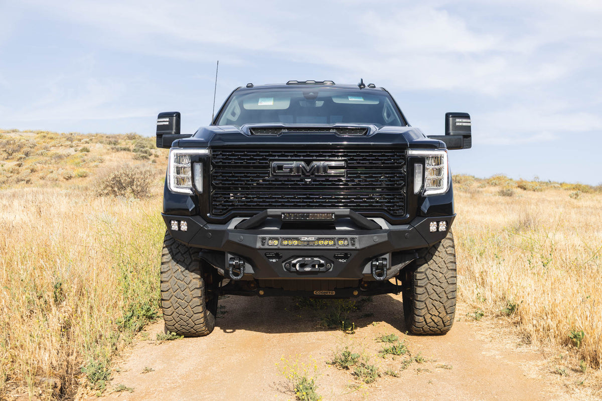 DV8 Offroad Spec Series front bumper for 2020-2023 GMC Sierra 2500HD/3500HD