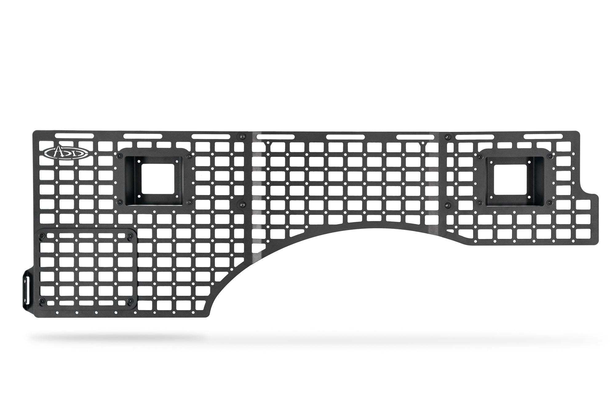 Ford F-150 Raptor bed side molle panel driver kit, black metal grid organizer