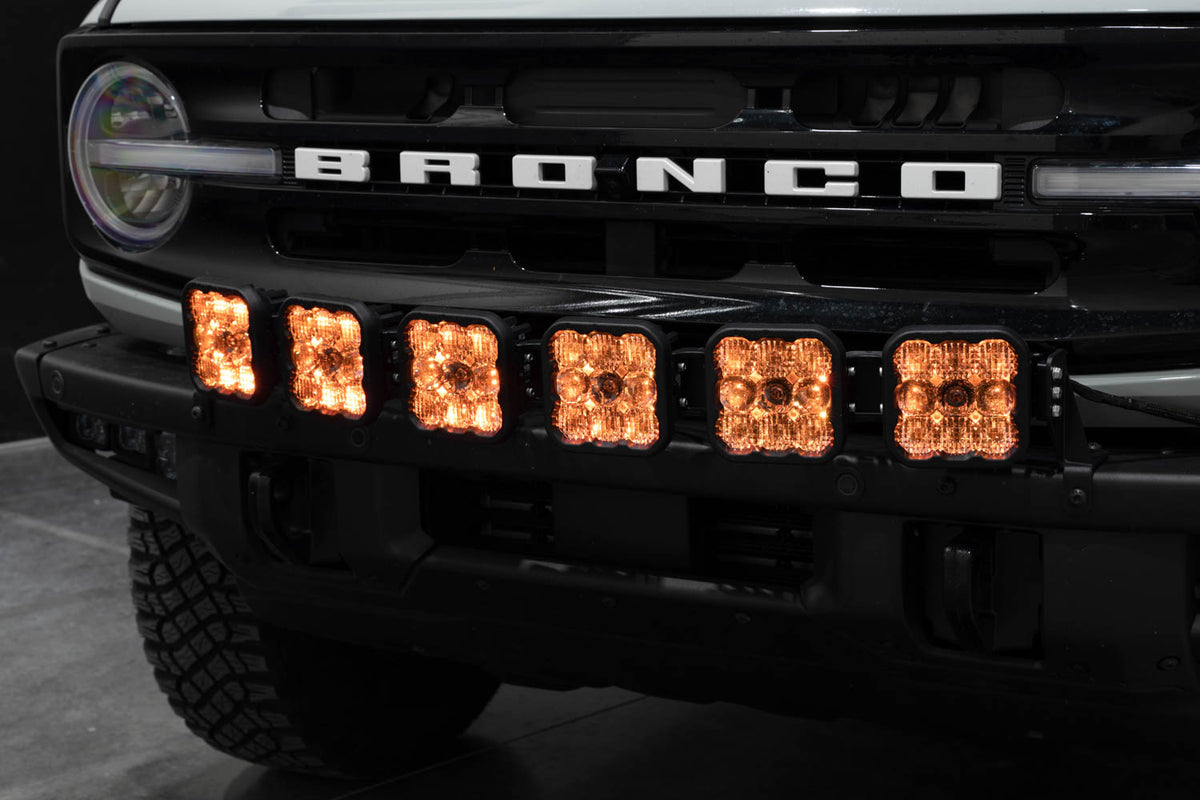 Diode Dynamics SS5 grille CrossLink lightbar for 2021-2025 Ford Bronco – backlight