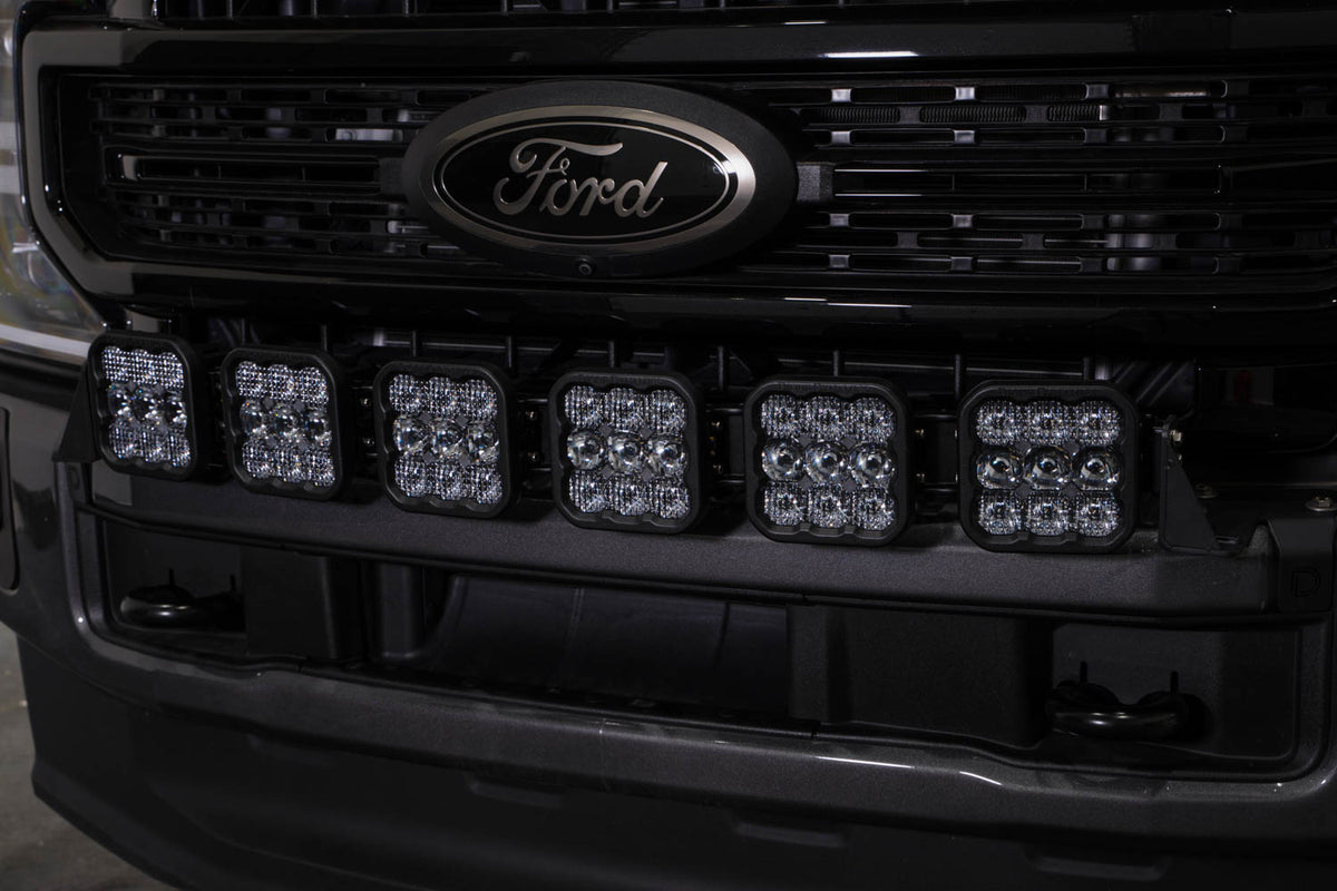 Diode Dynamics SS5 grille CrossLink lightbar for 2020-2022 Ford Super Duty – off