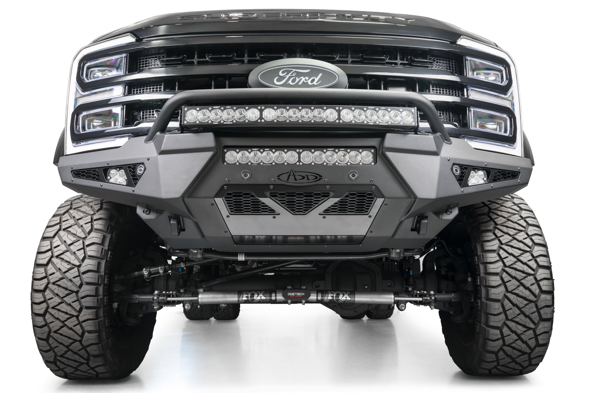 2023-2025-Ford-Super-Duty-HoneyBadger-Front-Bumper-w-Top-Hoop-2 - NVMOS