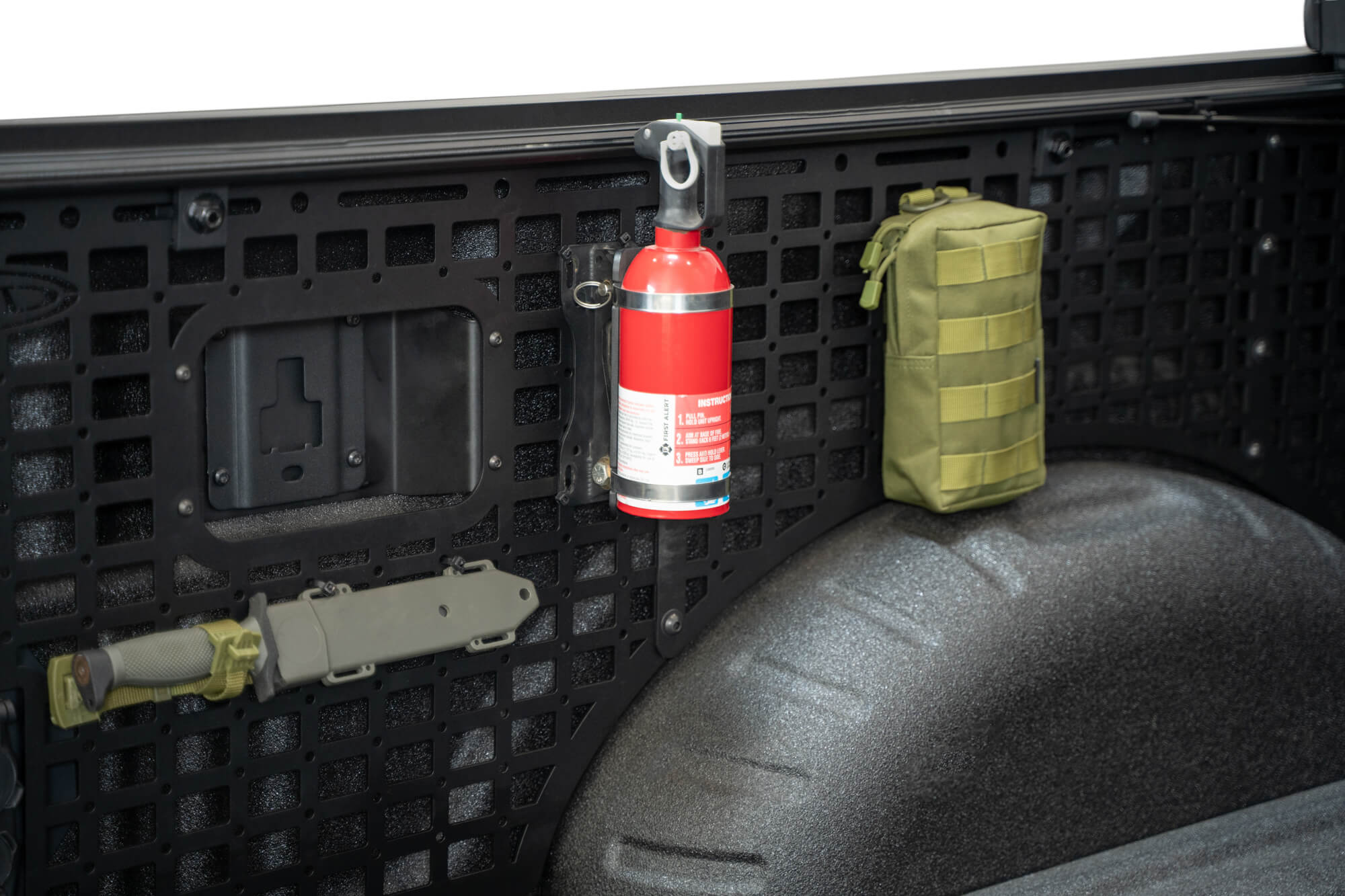 2023-Ford-F-250-350-Super-Duty-Bed-Side-Molle-Panel-driver_Installed_03 - NVMOS