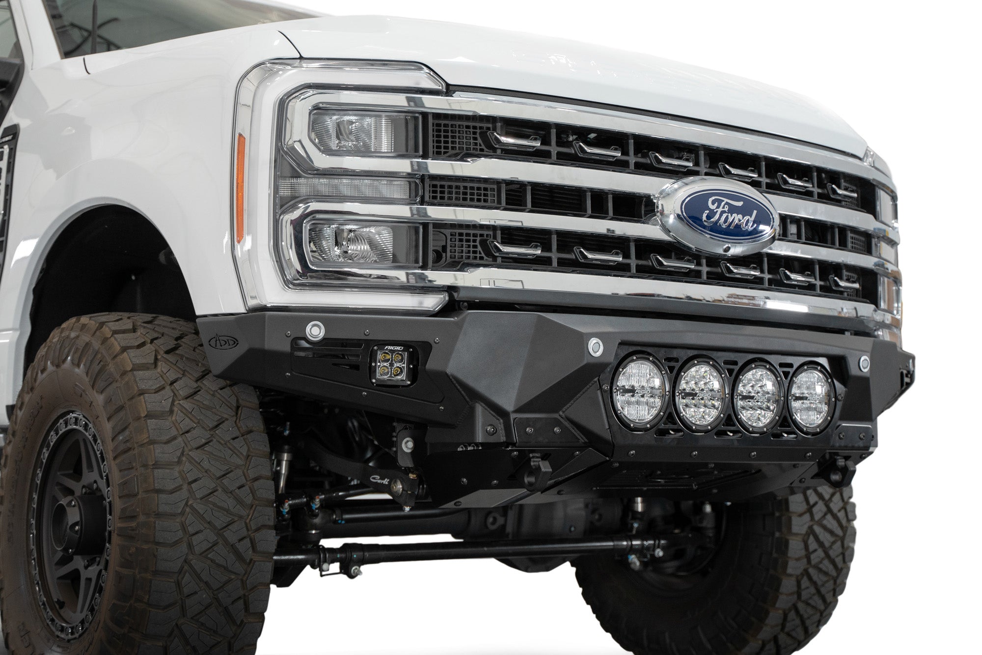 2023-Ford-F-250-350-Super-Duty-Bomber-Front-Bumper-Rigid-Installed-12 - NVMOS