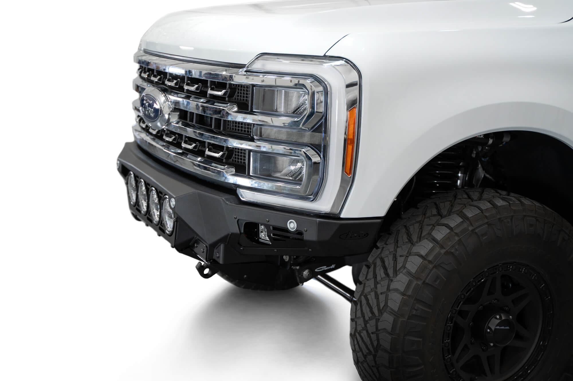 2023-Ford-F-250-350-Super-Duty-Bomber-Front-Bumper-Rigid-Installed-4 - NVMOS
