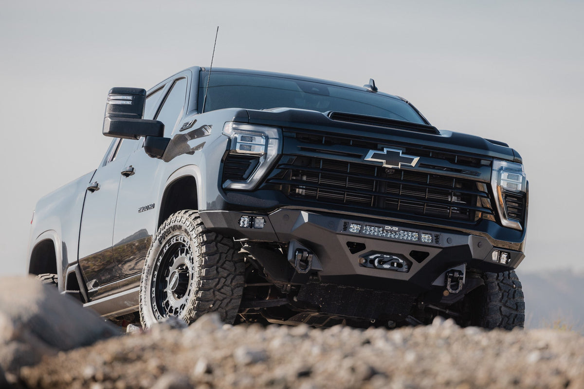 DV8 Offroad Spec Series front bumper for 2024-2026 Chevy Silverado 2500HD/3500HD