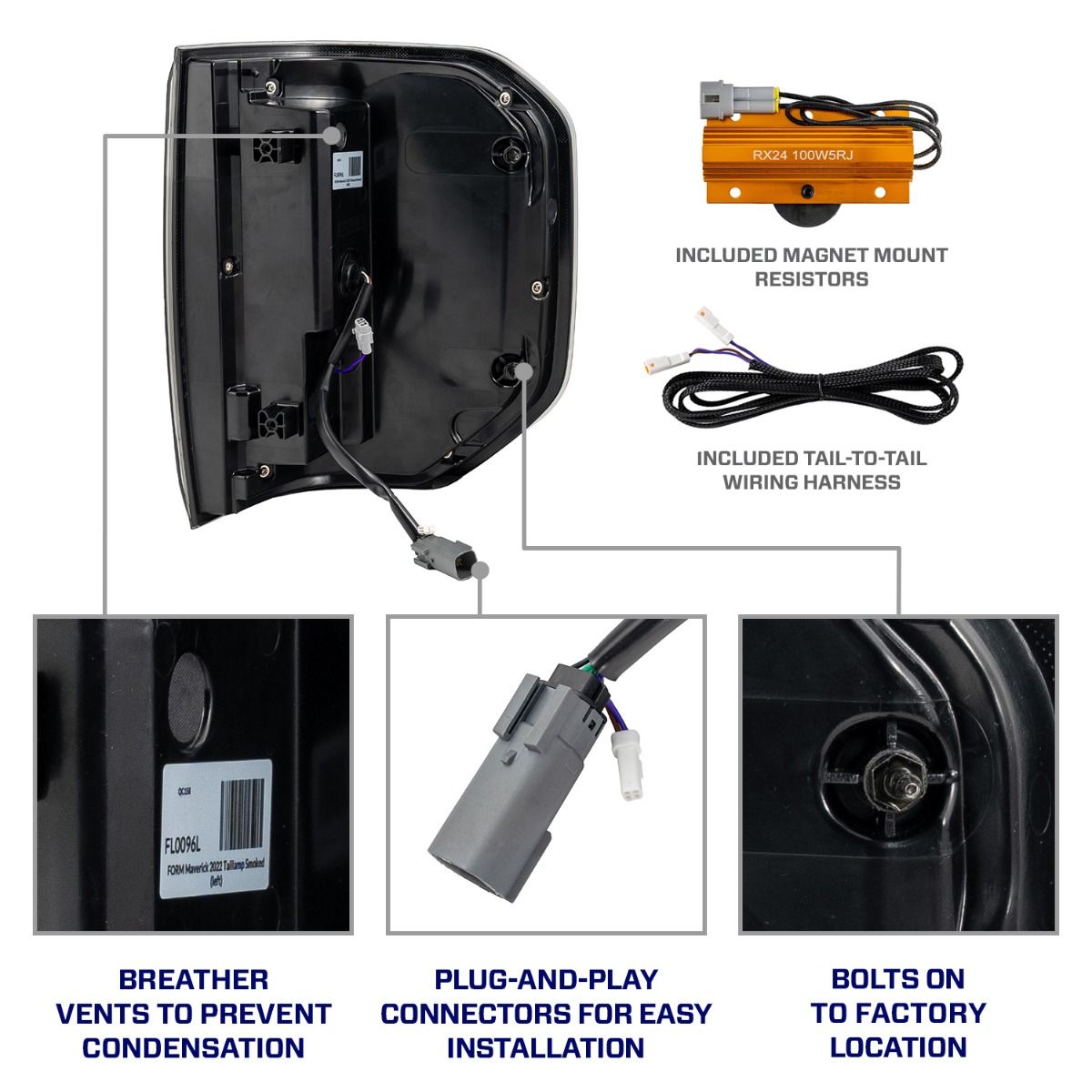 Form Lighting LED Tail Lights for Ford Maverick 2022-2024 - feature infographic 6