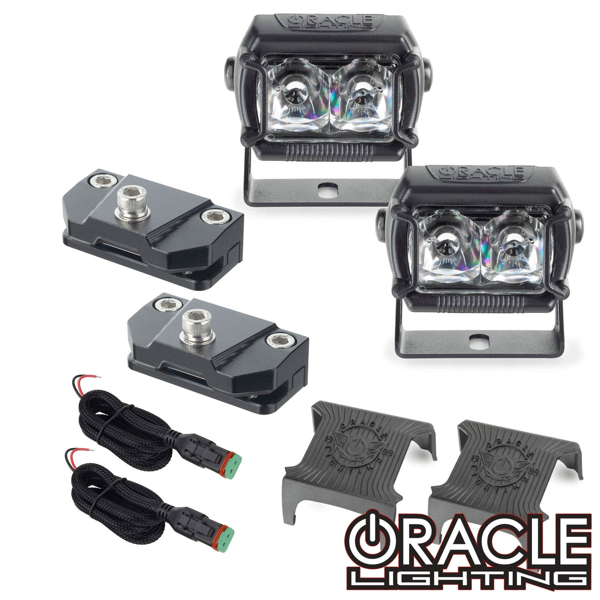 ORACLE Lighting universal A-pillar hood mount brackets with VEGA Series 2 spotlights