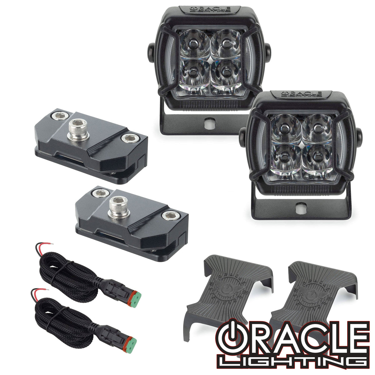 ORACLE Lighting universal A-pillar hood mount brackets with VEGA Series 4 spotlights