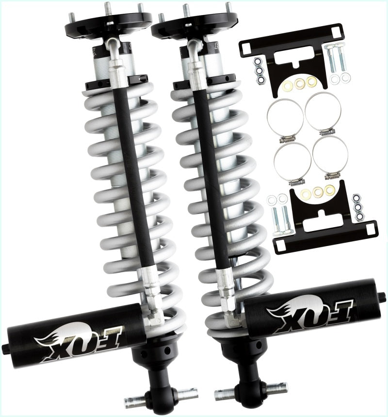 FOX 2.5 Factory Race Series Front Coilover Reservoir Set (4-6.5 in. Lift), fits Chevy Silverado 1500