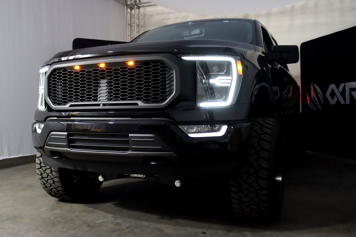 AlphaRex LUXX-Series LED Projector Headlights for Ford F-150 / Ford F-150 Raptor - Alpha-Black