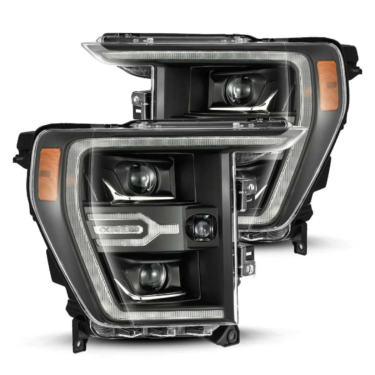 AlphaRex LUXX-Series LED Projector Headlights for Ford F-150 / Ford F-150 Raptor - Black